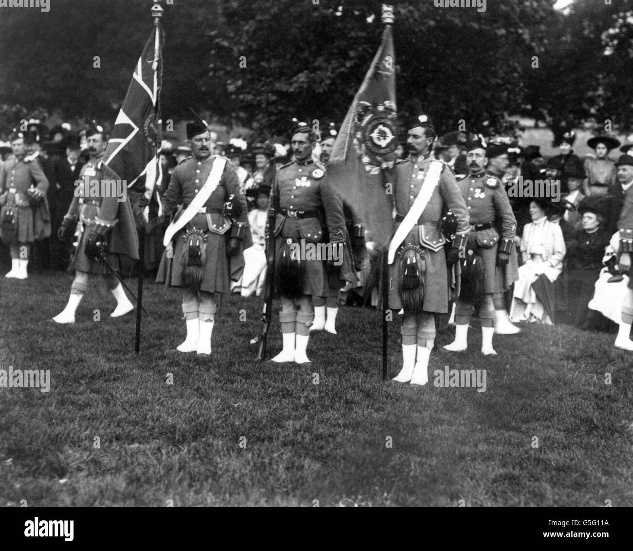 Erster Weltkrieg - London Scottish - Hydepark Stockfoto
