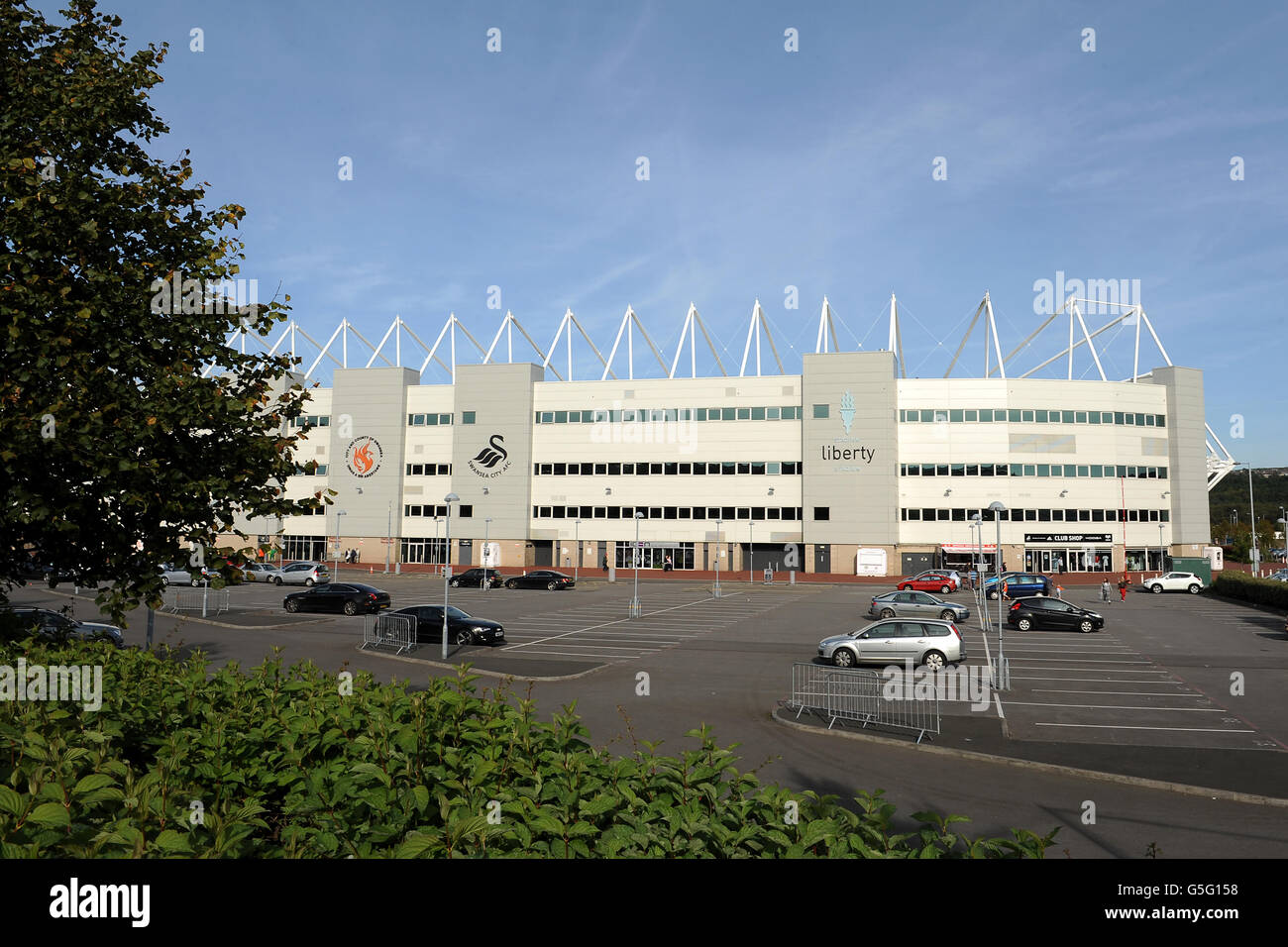 Fußball - Barclays Premier League - Swansea City / Everton - Liberty Stadium. Gesamtansicht des Liberty Stadions, Heimat von Swansea City Stockfoto