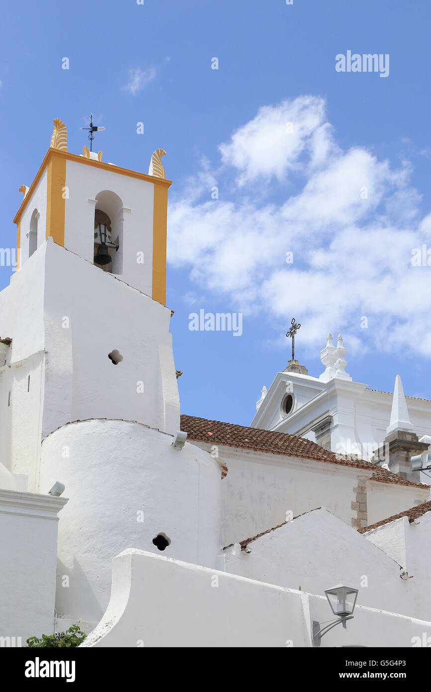 St. Marien Kirche, Tavira, Algarve, Portugal Stockfoto