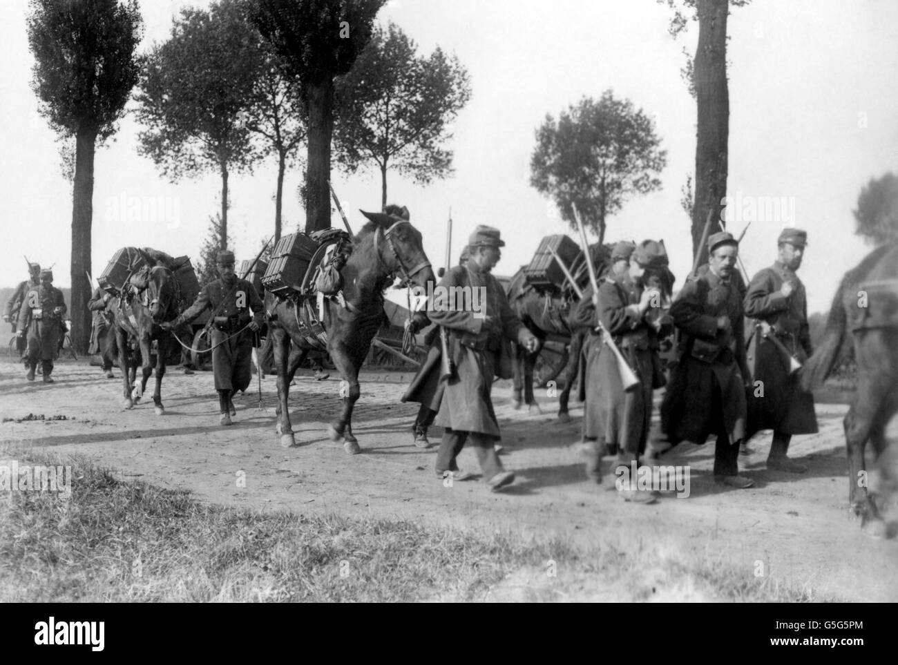 World War One - französische Marinekorps - Douai - Frankreich Stockfoto
