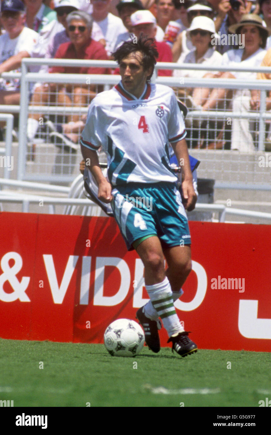 Fußball - FIFA Fußball-Weltmeisterschaft USA 1994 - Spiel auf dem dritten Platz - Schweden gegen Bulgarien - Rose Bowl, Pasadena. Tsanko Tsvetanov, Bulgarien. Stockfoto