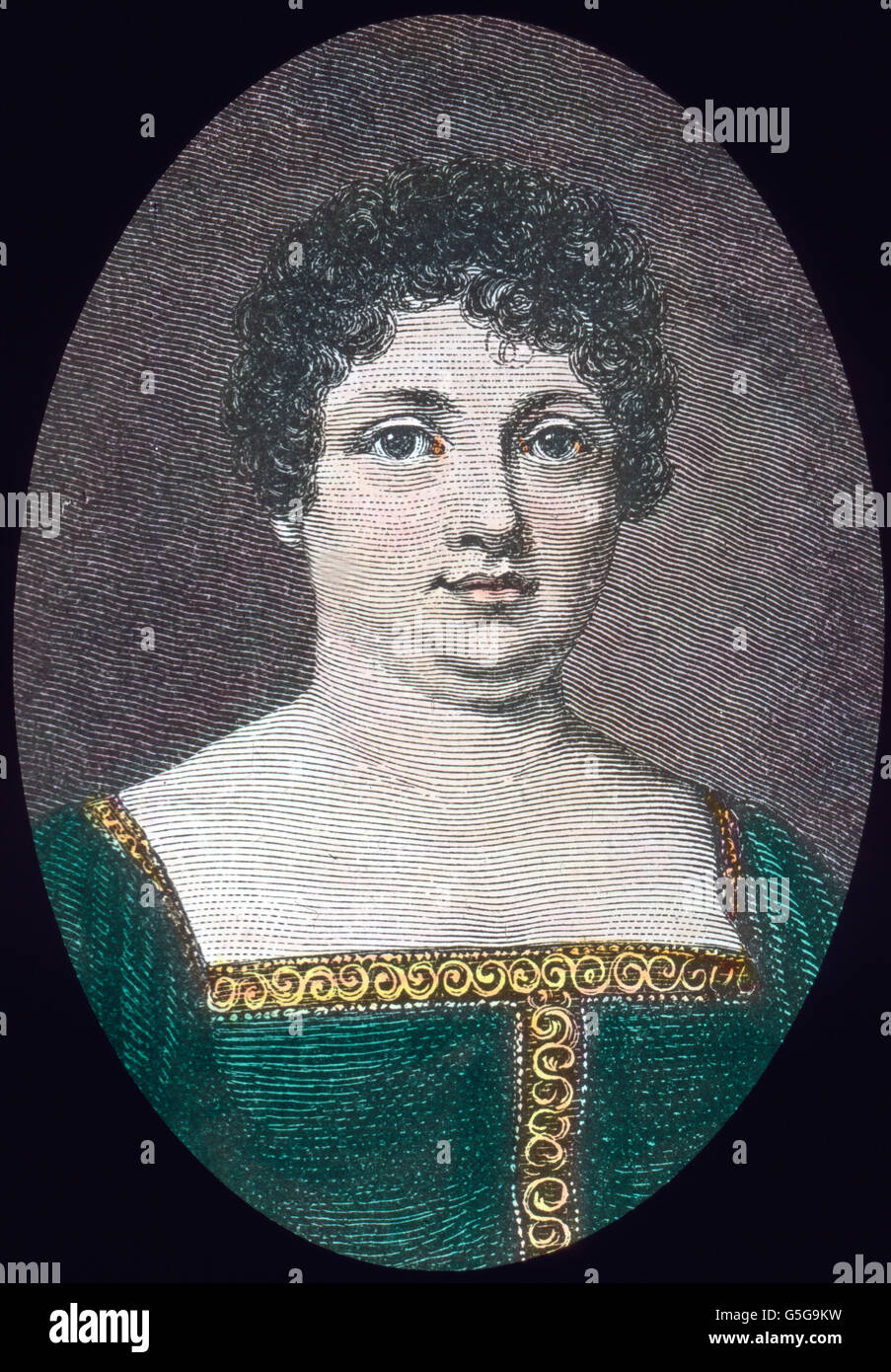 Johanna Christiana Sophie Vulpius (1765-1816), Ehefrau, Goethes. Goethes Ehefrau. Frau, Porträt, Mode, 18. Jahrhundert, Europa, Deutschland, Geschichte, historisch, 1910er Jahre, 1920er-Jahre des 20. Jahrhunderts, archivieren, Carl Simon, Stockfoto