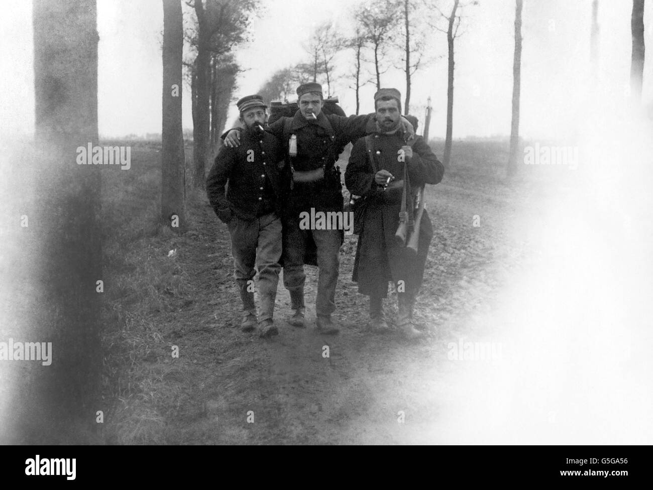 World War One - verwundete Soldat - Nieuport - Belgien Stockfoto