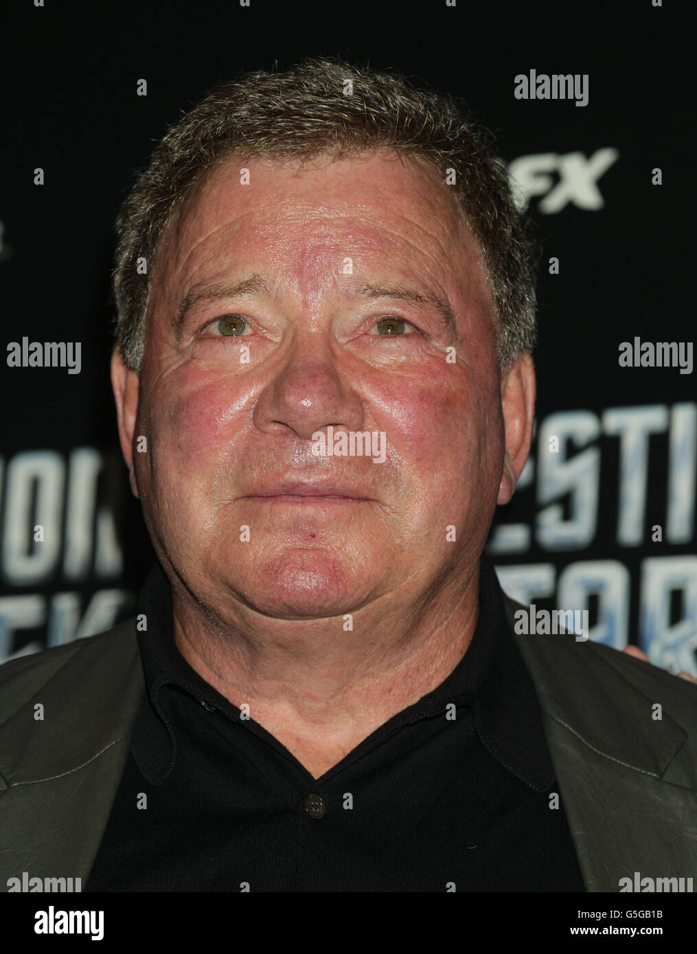 Ehemaliger Star Trek Kapitän William Shatner, der Captain Kirk spielte, bei Destination Star Trek im Excel Center in London. Stockfoto
