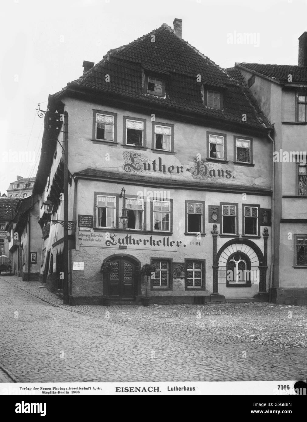 Das Lutherhaus in Eisenach. Das Haus, wo Martin Luther in der Stadt