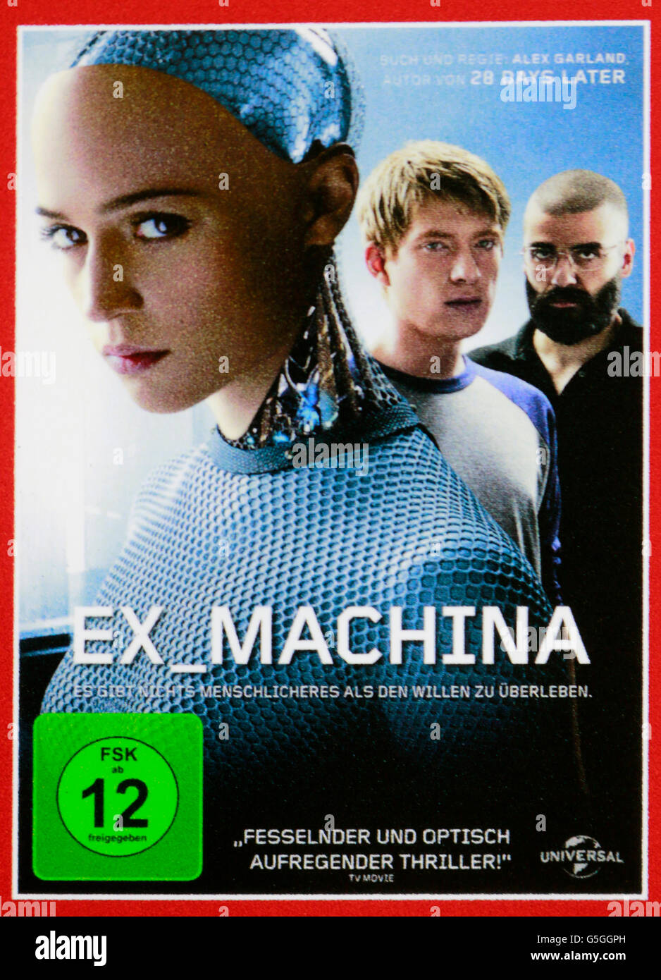 Filmplakat Zum Spielfilm "Ex Machina", Berlin. Stockfoto