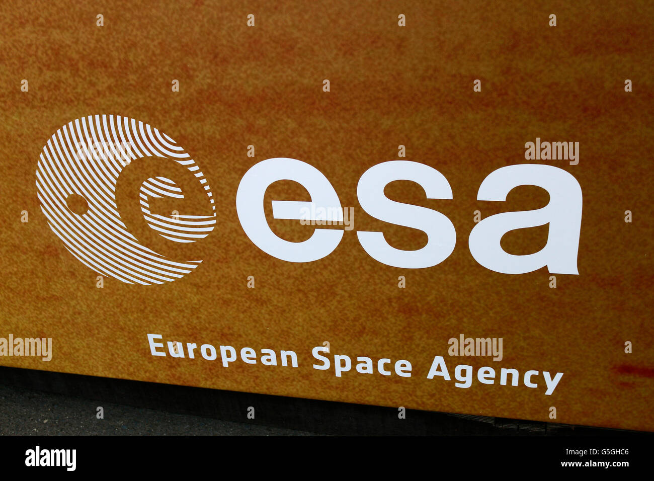 Das Logo der Marke "ESA European Space Agency", Berlin. Stockfoto
