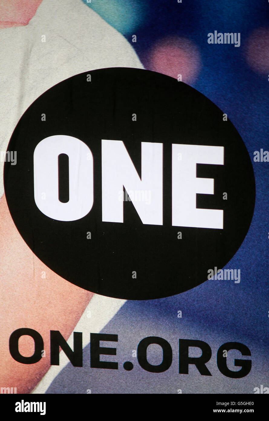 Das Logo der Marke "Ein One.org", Berlin. Stockfoto