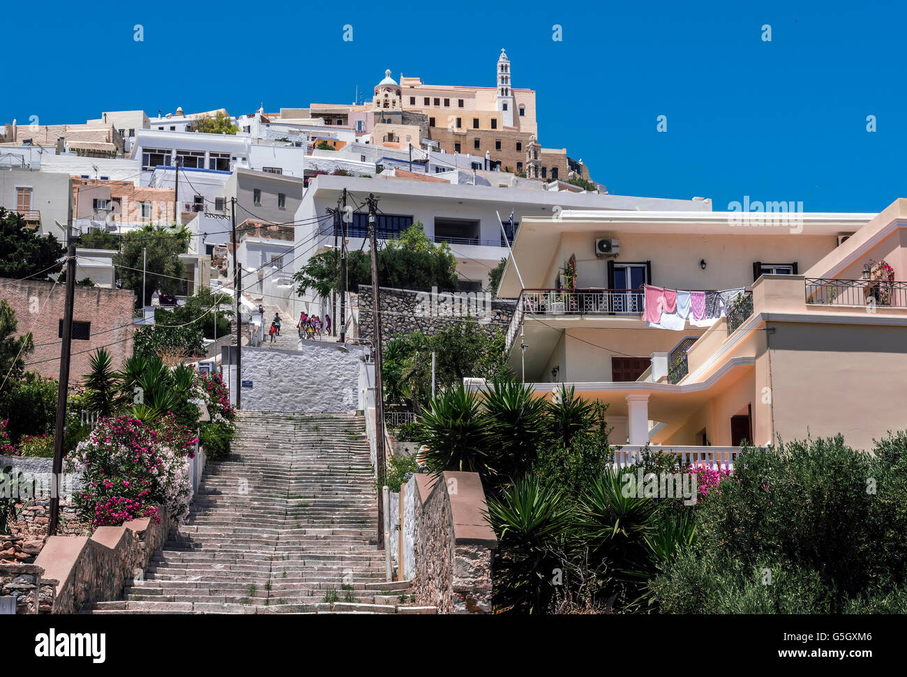 Ano Syros. Stockfoto