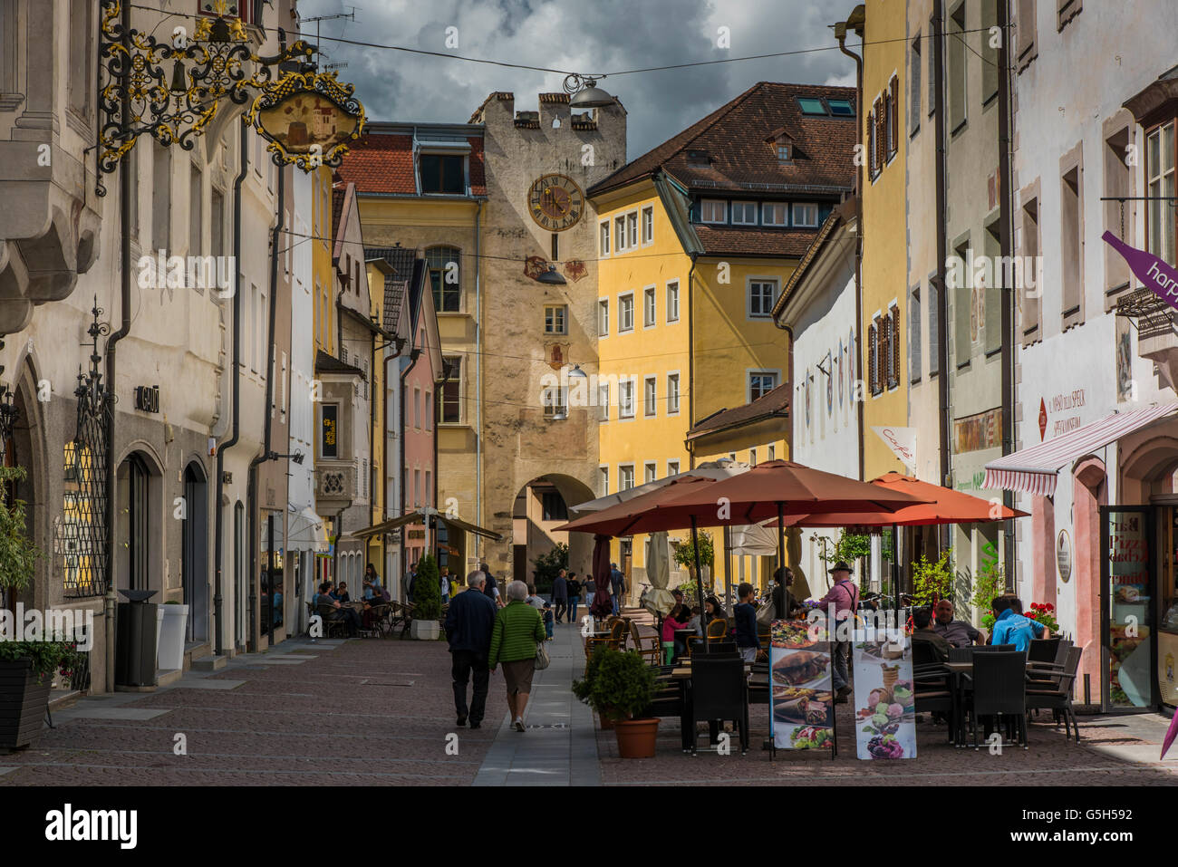 Ansicht der alten Stadt Bruneck - Bruneck, Südtirol - Südtirol, Italien Stockfoto