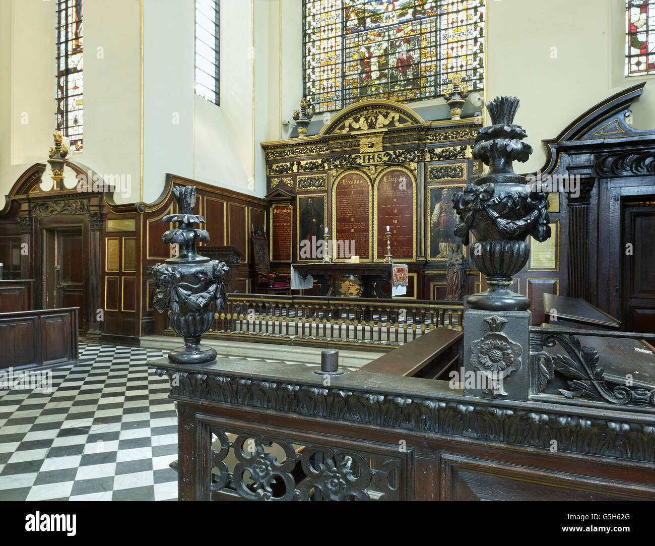 St. Edmund König und Märtyrer, Kirche in der City of London, innen Stockfoto