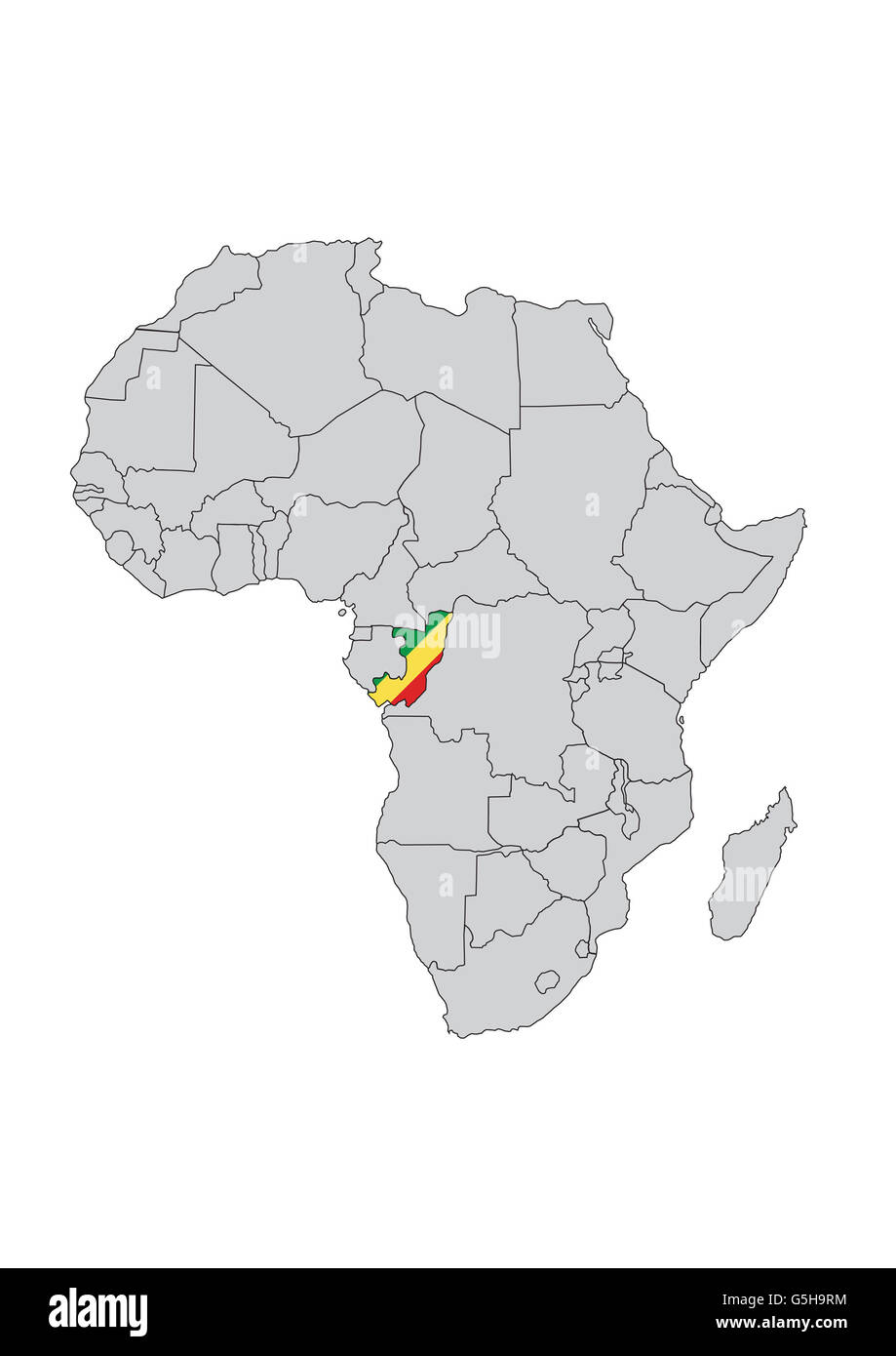 Die Republik Kongo, Afrika. Stockfoto