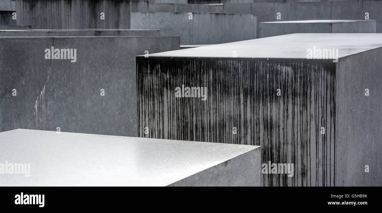 Denkmal für die ermordeten Juden Europas oder Holocaust-Mahnmal, Berlin, Deutschland-designed by Eisenman und Ingenieur Buro Happold Stockfoto