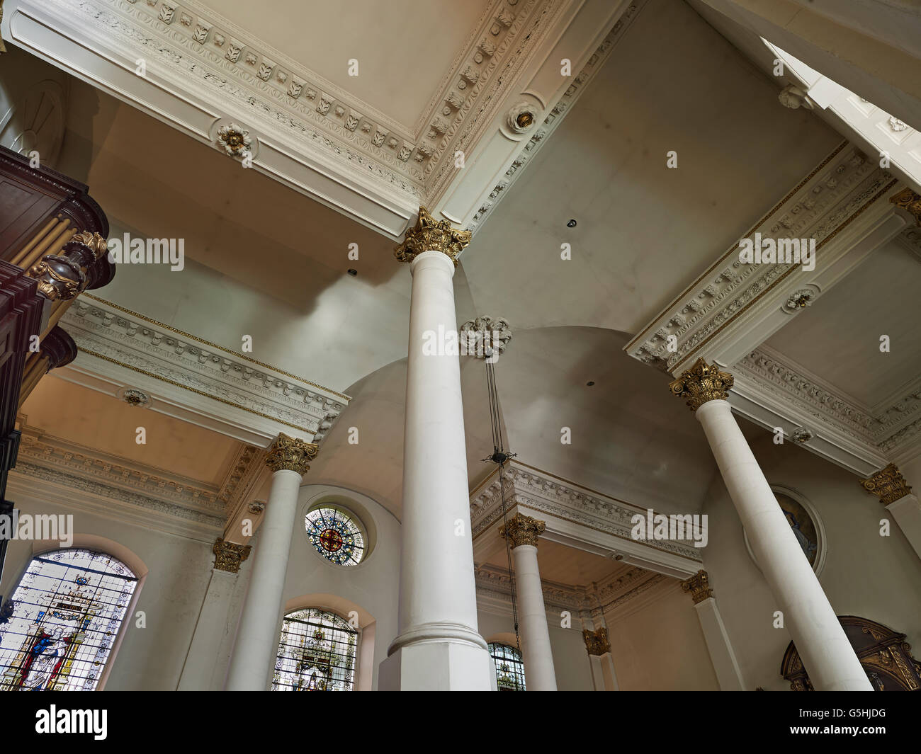 St. Martin in Ludgate, Kirche in der City of London, Kirchenschiff Gewölbe Stockfoto