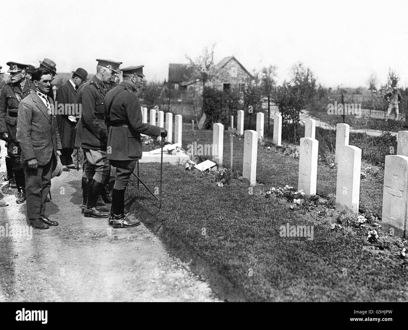 Britische königliche Familie - King George V - Ypern - 1922 Stockfoto