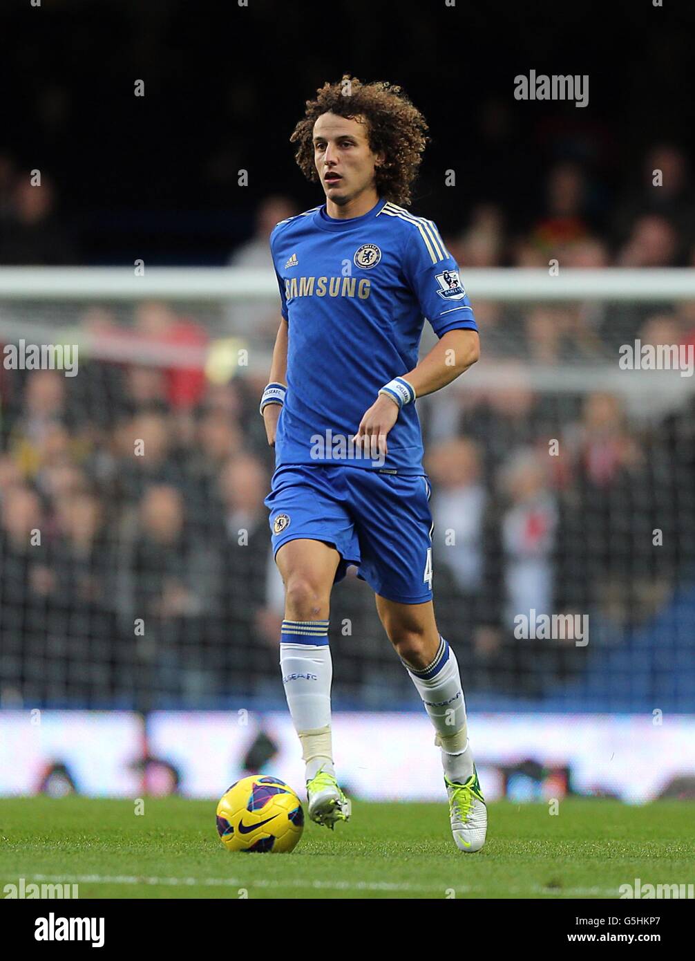 Fußball - Barclays Premier League - Chelsea / Manchester United - Stamford Bridge. David Luiz, Chelsea Stockfoto