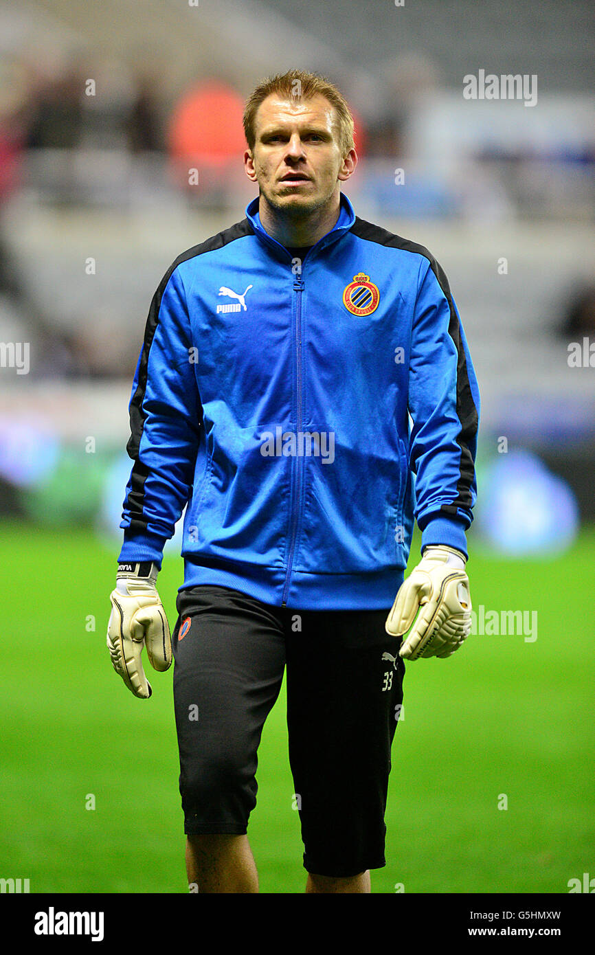 Fußball - UEFA Europa League - Gruppe D - Newcastle United / Club Brugge - St James' Park. Vladan Kujovic, Torwart des Club Brügge Stockfoto