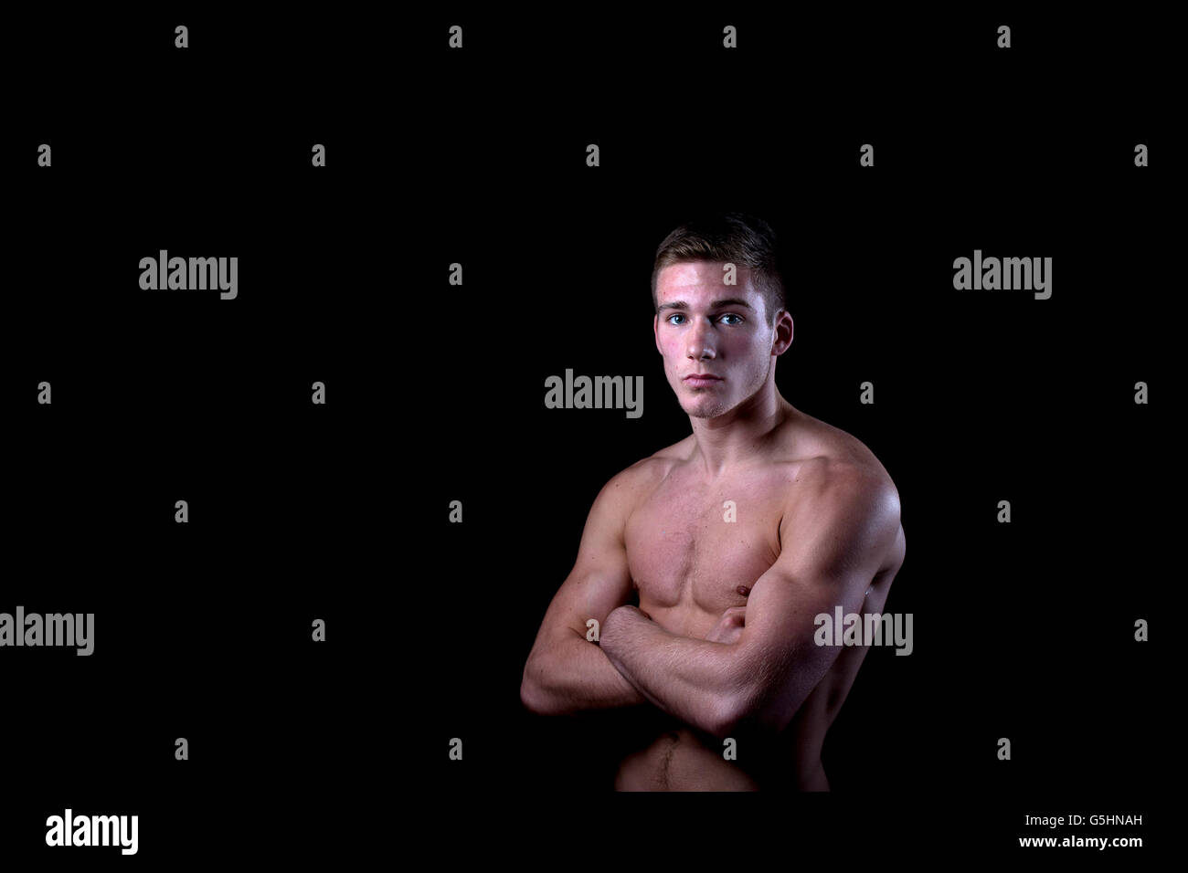 Nick Blackwell posiert nach der Pressekonferenz im Grosvenor Hotel, London, für Fotos. Stockfoto