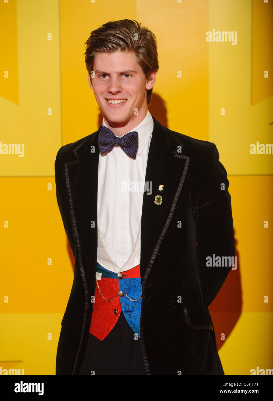 Lawrence Clarke kommt beim UK Athletics Dinner an den Royal Courts of Justice im Zentrum von London an. Stockfoto