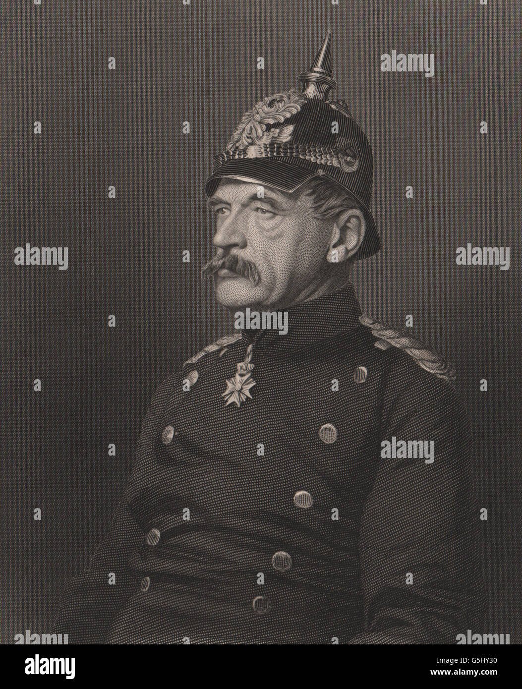 FRANCO-PREUSSISCHER Krieg: Albrecht Theodor Emil Graf von Roon. Preußen, print 1875 Stockfoto