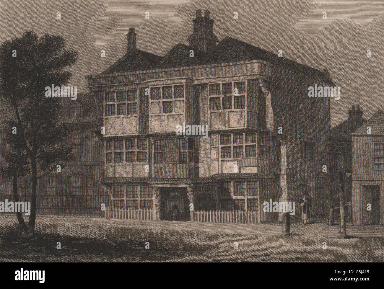 ISLINGTON Pfarrei: Die alte Königin Head Inn, Lower Street (jetzt Essex Road), 1823 Stockfoto