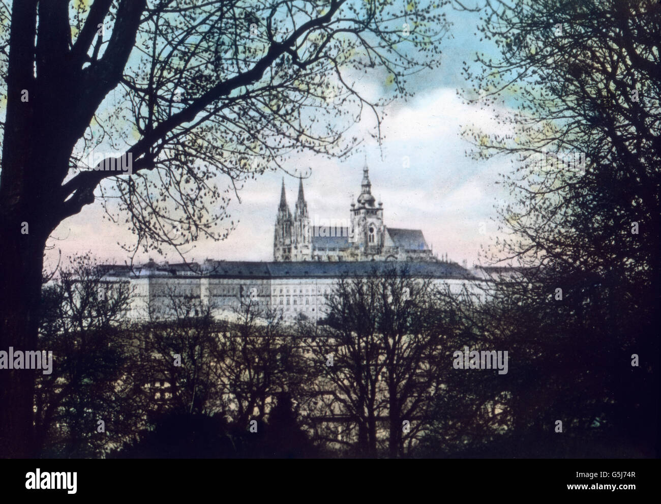 Der Hradschin in Prag. Das Budaer Burgviertel Hradschin Prag. Stockfoto