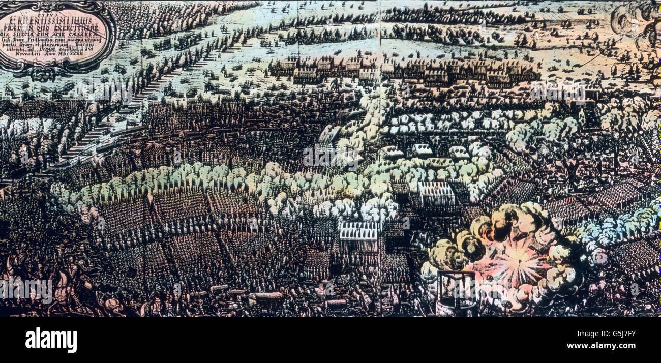 Sterben Sie Schlacht Bei Lützen. Die Schlacht von Lützen. Stockfoto