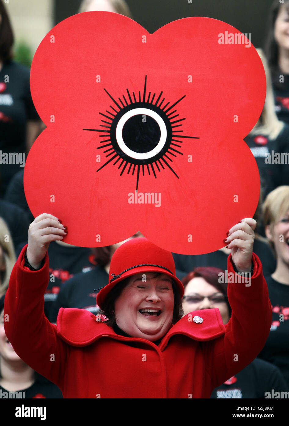 Susan Boyle bei Einführung des Poppyscotland Stockfoto