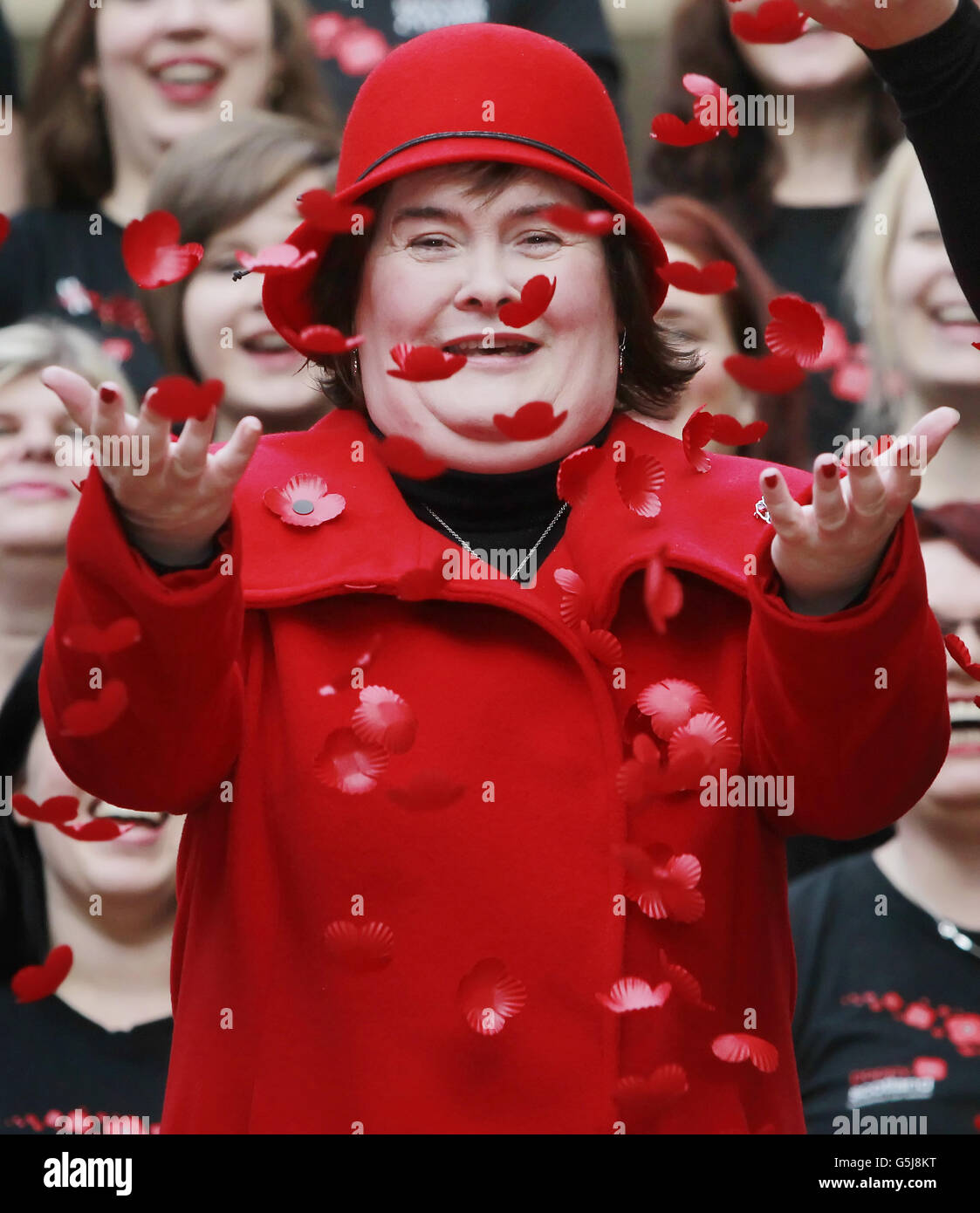 Susan Boyle bei Einführung des Poppyscotland Stockfoto