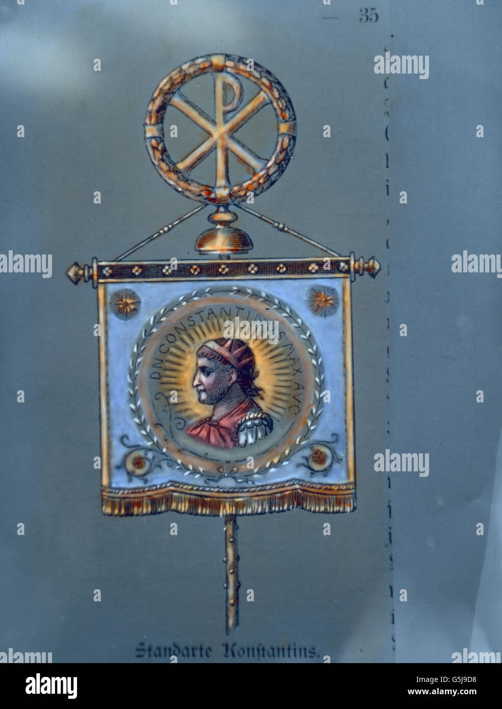 Sterben Sie Standarte Konstantins des Großen. Der Standard von Konstantin dem großen. Stockfoto