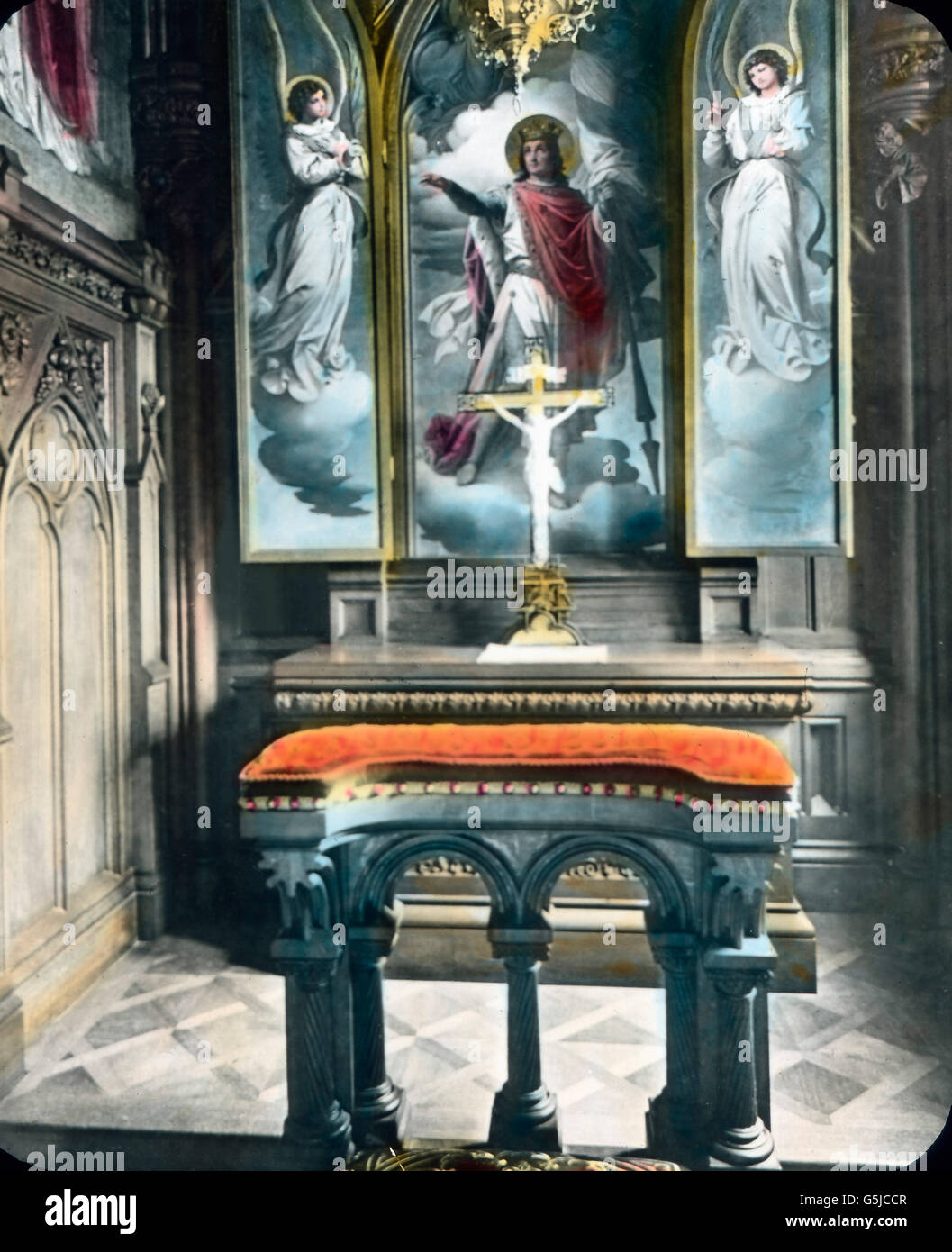 Oratorium von König Ludwig II. Auf Schloß Neuschwanstein in Bayern. Kapelle des Königs Louis II bei Schloss Neuschwanstein in Bayern. Stockfoto