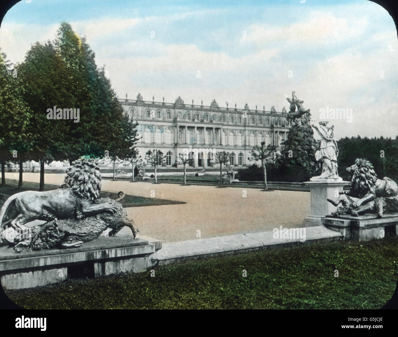 Das Neue Schloß Herrenchiemsee in Herrenchiemsee in Bayern. Neues Schloss Herrenchiemsee auf Herrenchiemsee in Bayern. Stockfoto