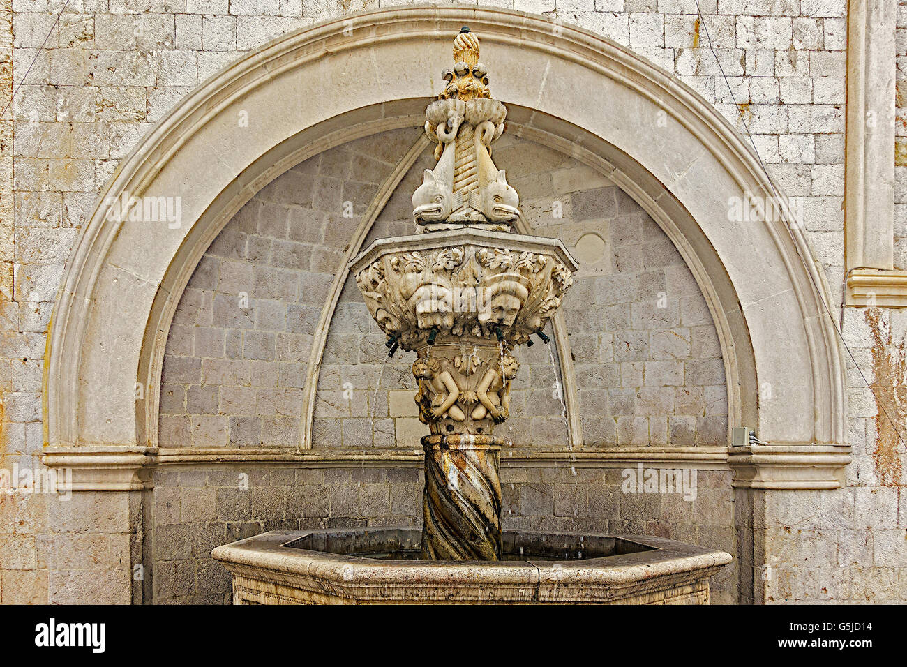 Kleinen Onofrio-Brunnen-Dubrovnik-Kroatien Stockfoto