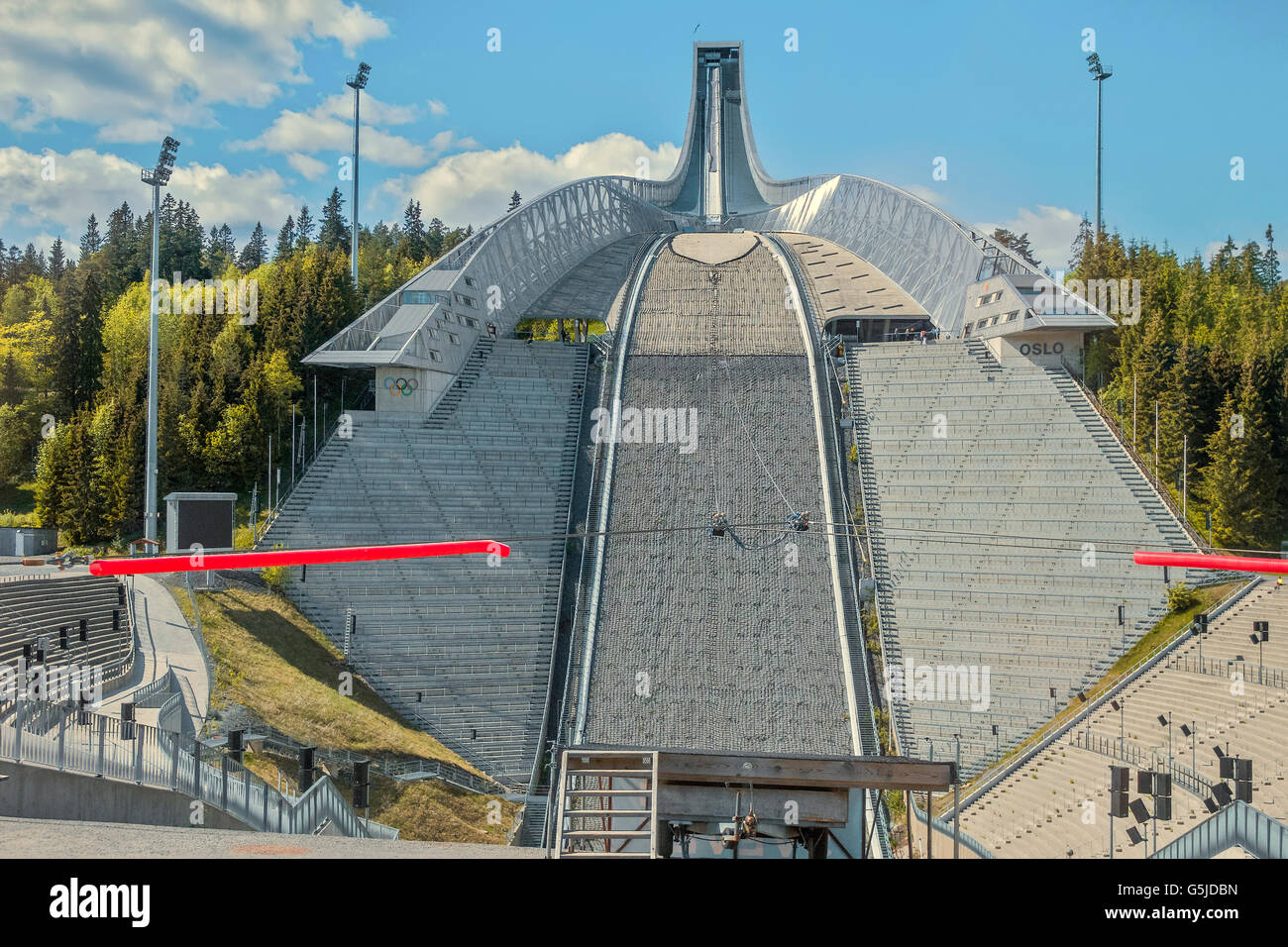 Neuen Holmenkollen Sprungschanze Oslo Norwegen Stockfoto