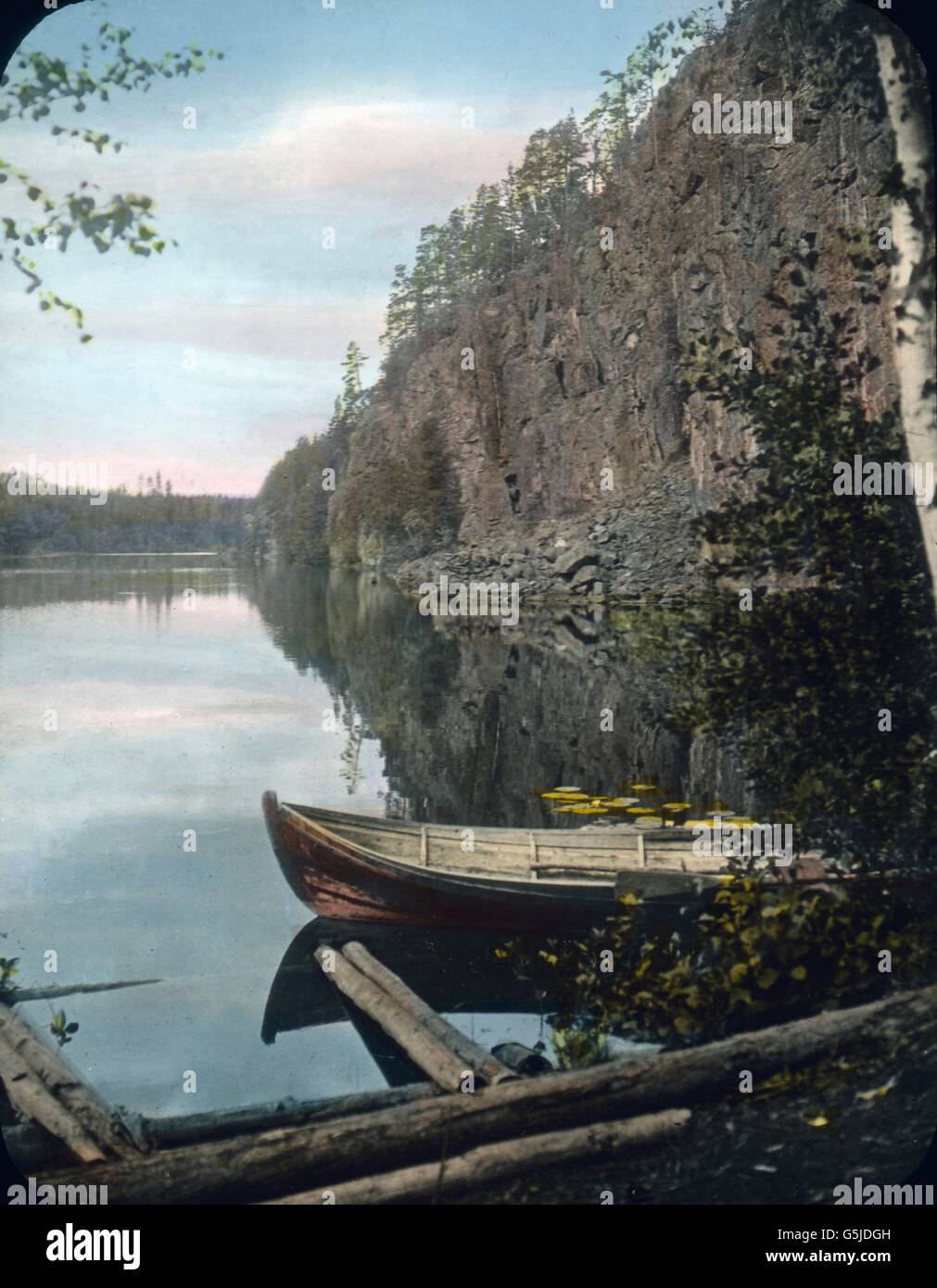 Typische Landschaft in Finnland, 1910er Jahre. Typische Landschaft Finnlands, 1910er Jahre. Stockfoto