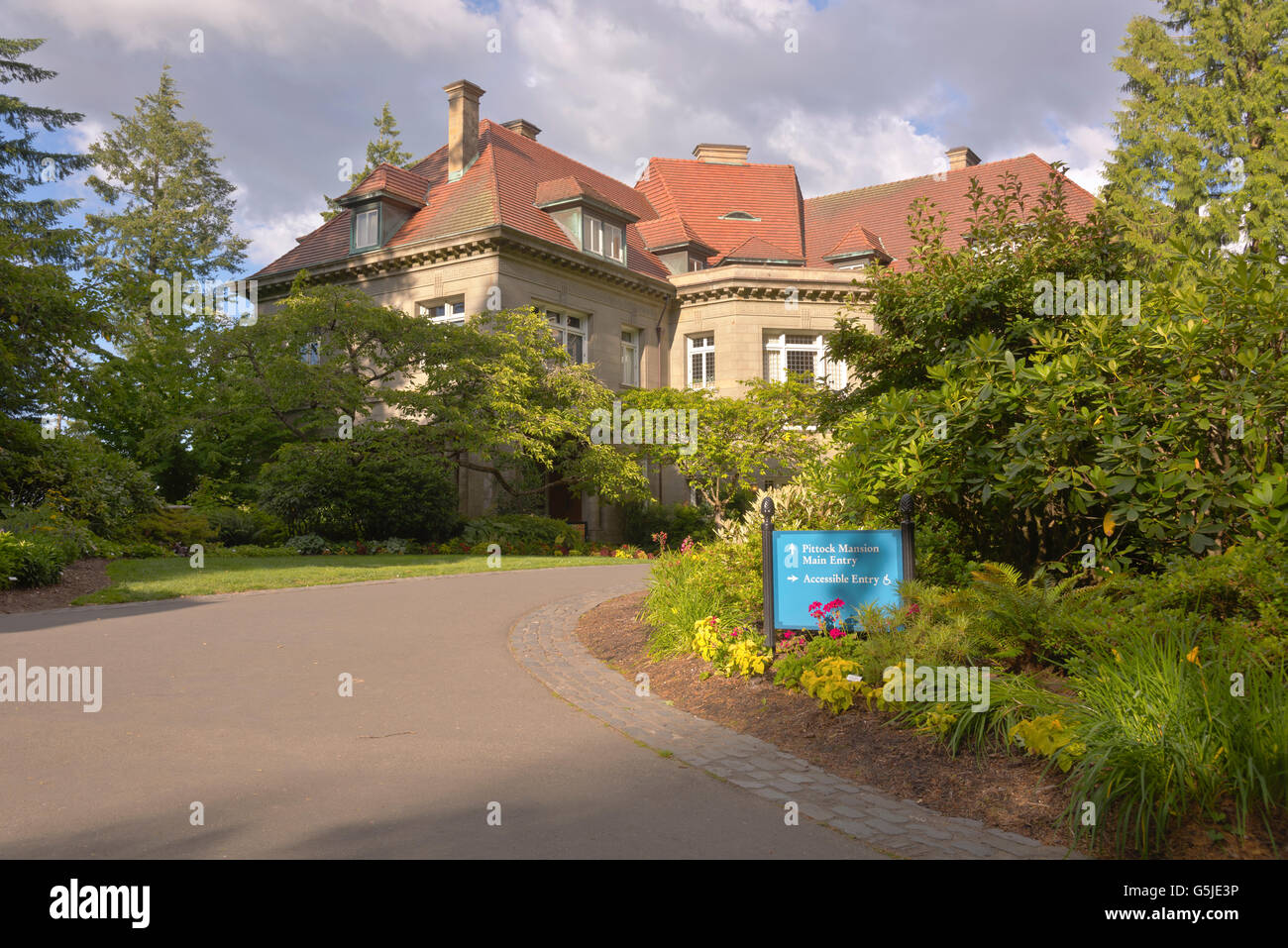 Pittock Mansion ein historisches Wahrzeichen in Portland, Oregon. Stockfoto