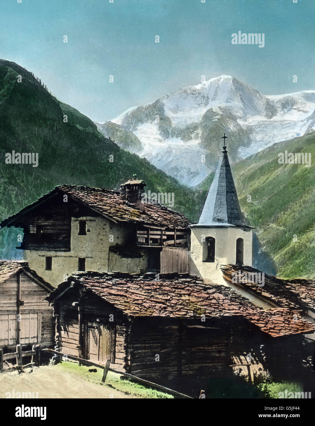 La Sage Und sterben Pigue d ' Arolla, Schweiz 1930er. Schweiz, 1930er Jahre. Stockfoto