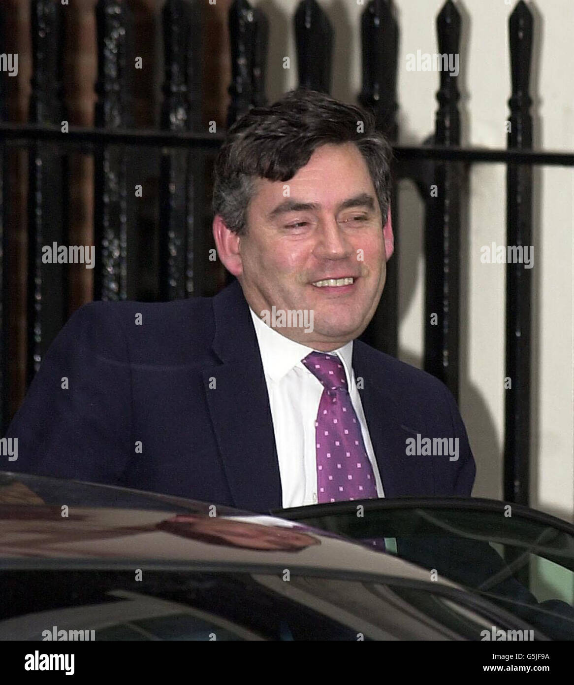 Schatzkanzler Gordon Brown verlässt die Kabinettssitzung Stockfoto