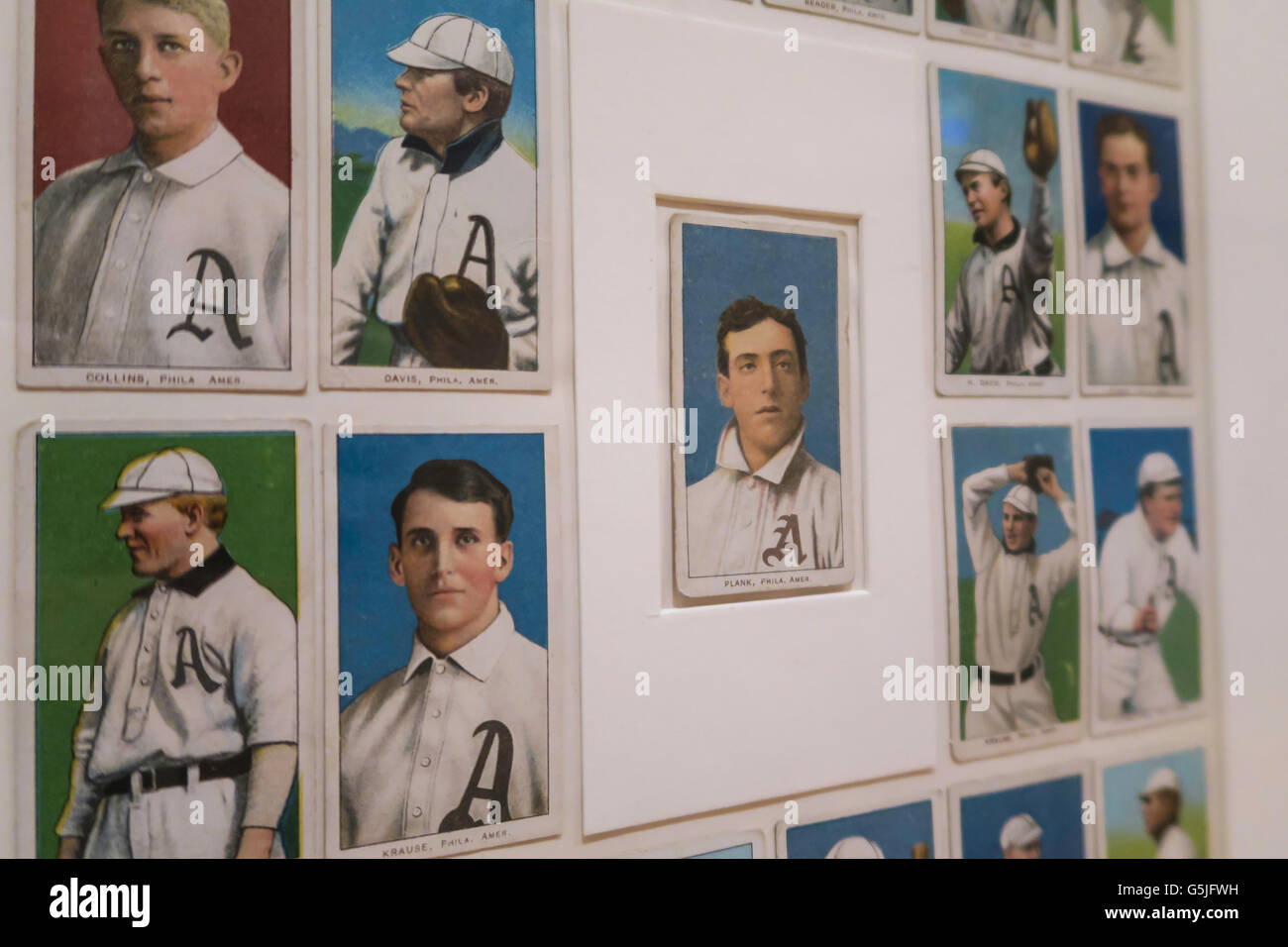 Vintage Baseball Card Display, das Metropolitan Museum of Art, New York, USA Stockfoto