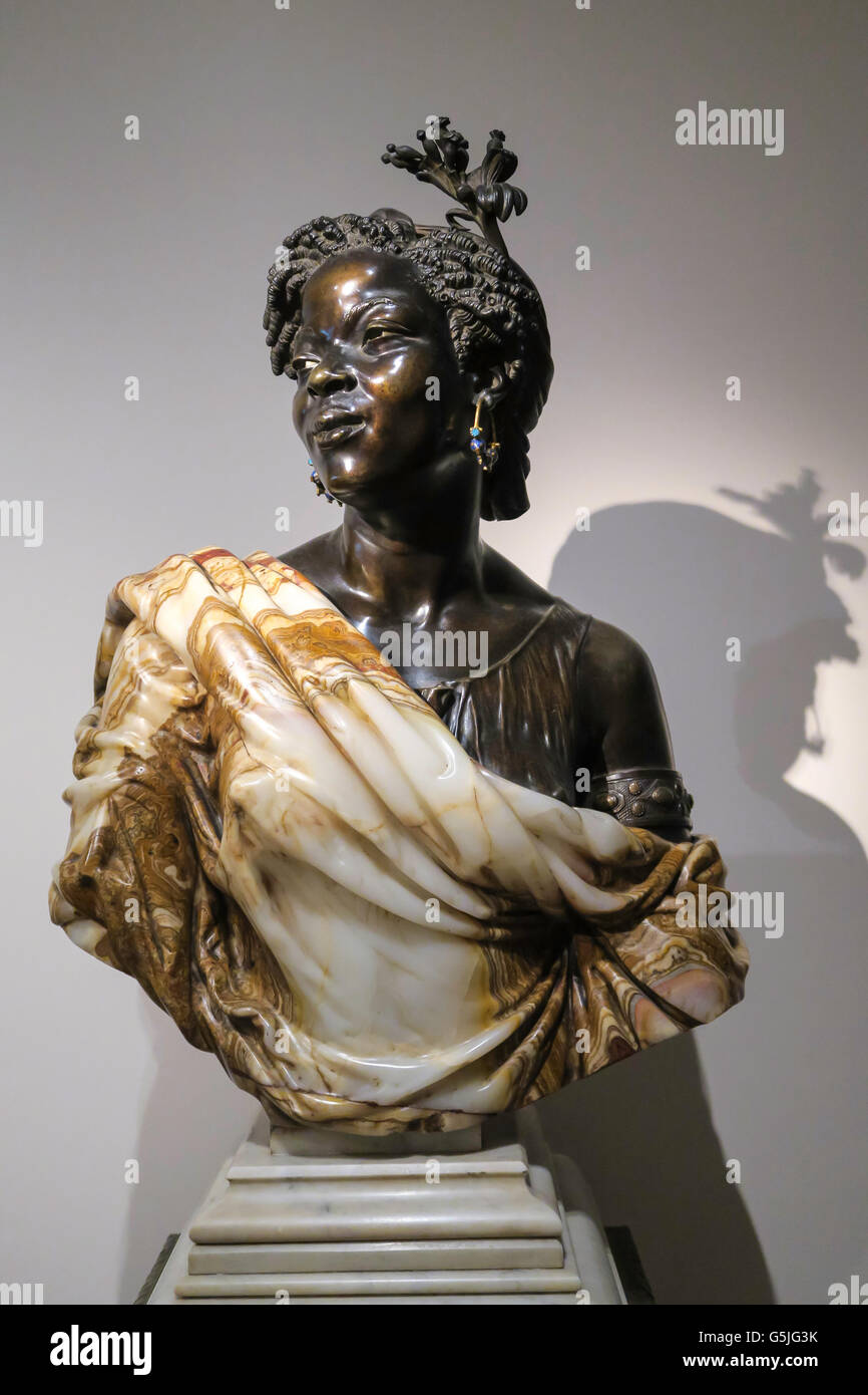 "La Capresse des Colonies" Skulptur im Metropolitan Museum of Art, New York, USA Stockfoto