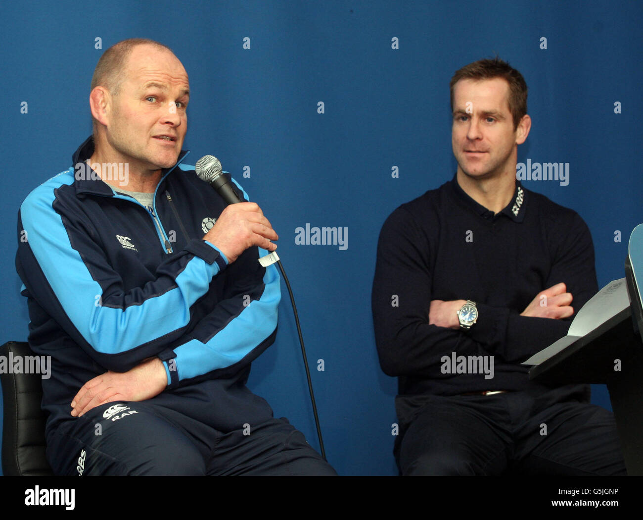 Rugby-Union - EMV-Prüfung - Schottland V Neuseeland - Schottland Kapitän Run - Murrayfield Stockfoto