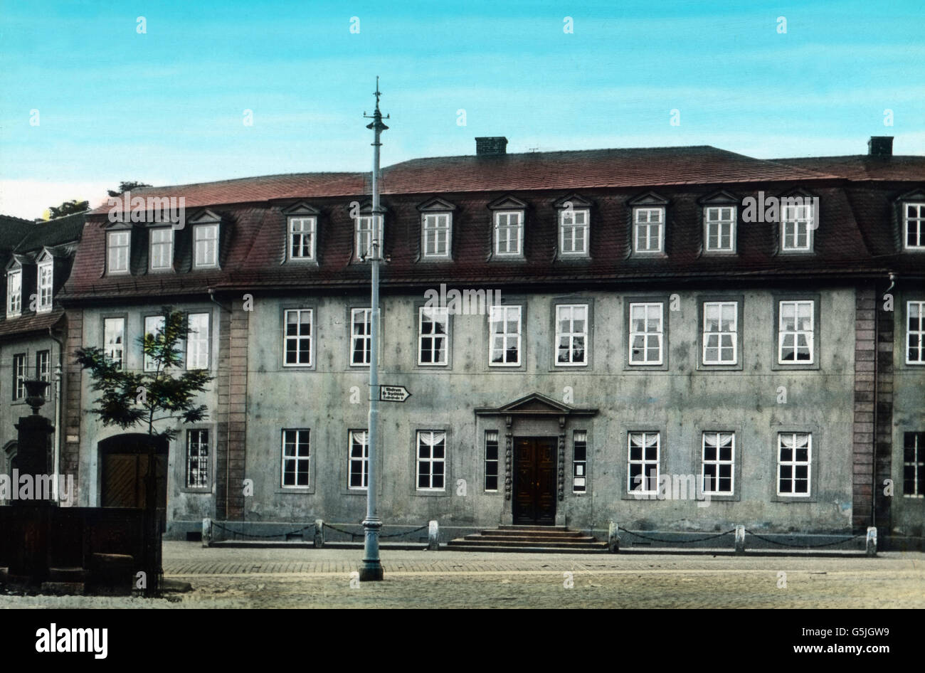 Das Goethe-Nationalmuseum in Weimar, Thüringen, 1920er Jahre. Goethe Nationalmuseum in Weimar, Thüringen, 1920er Jahre. Stockfoto