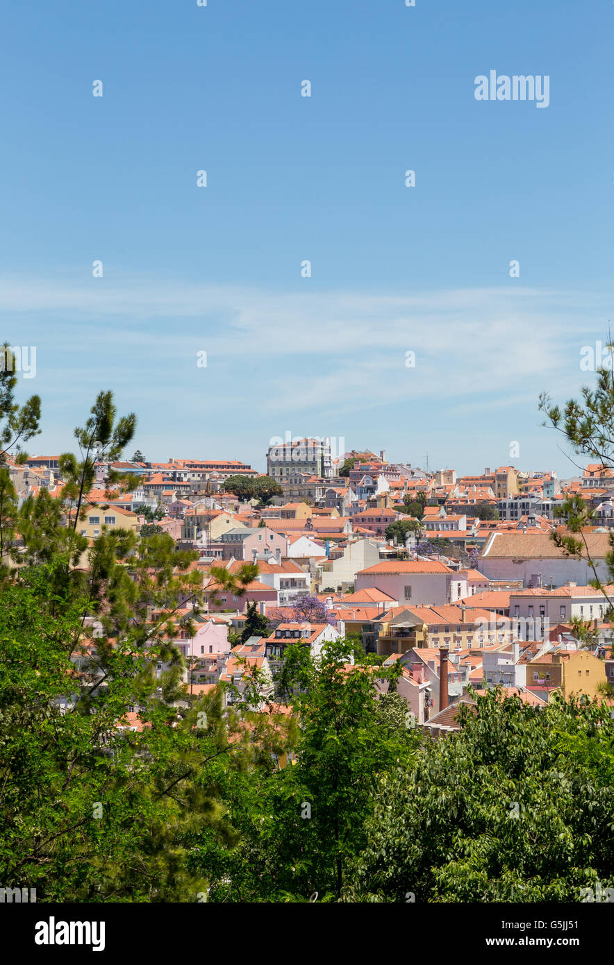 Details und Ansicht der Europastadt Lisboa, Portugal, in Sonntag Stockfoto