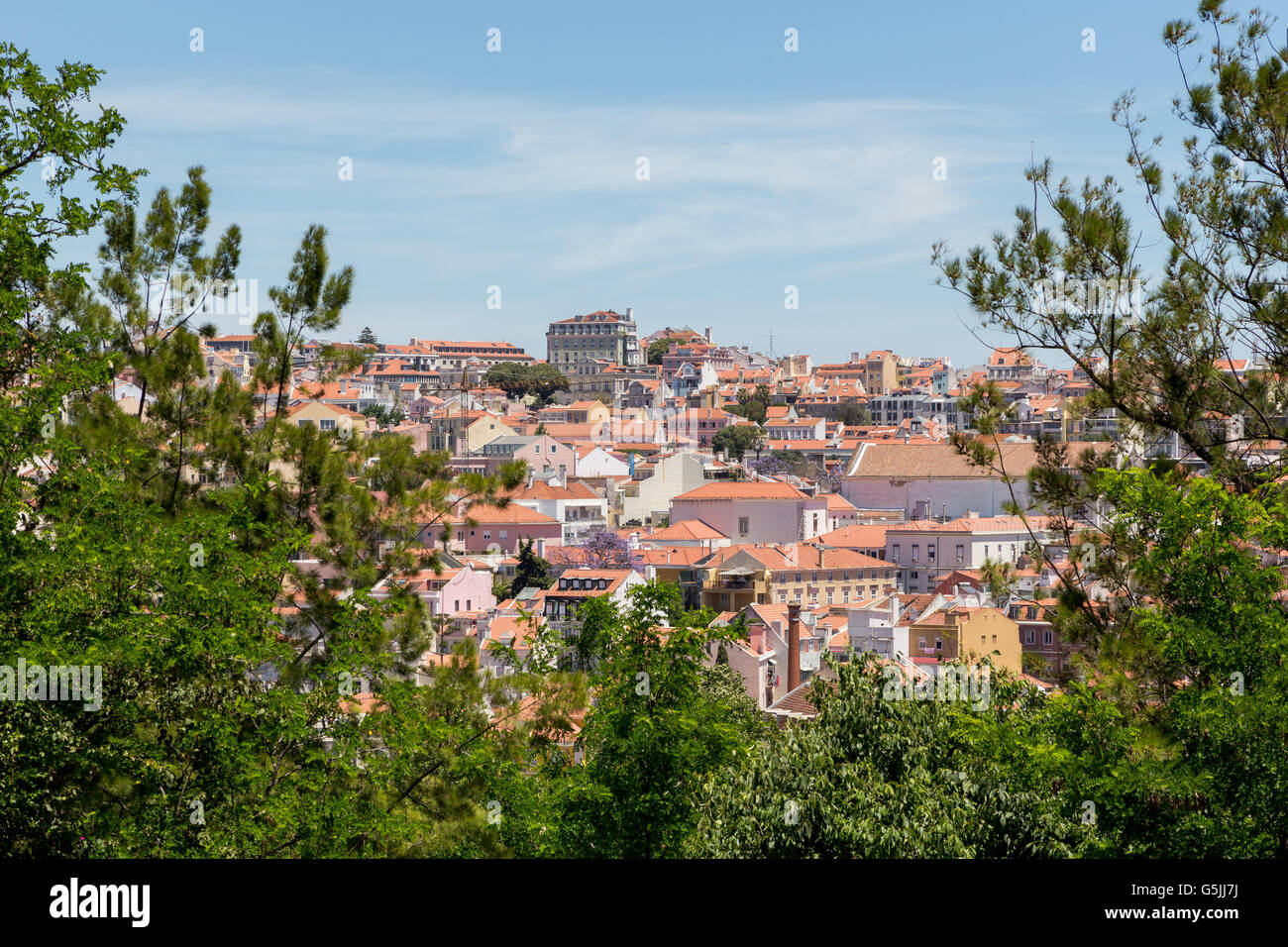 Details und Ansicht der Europastadt Lisboa, Portugal, in Sonntag Stockfoto