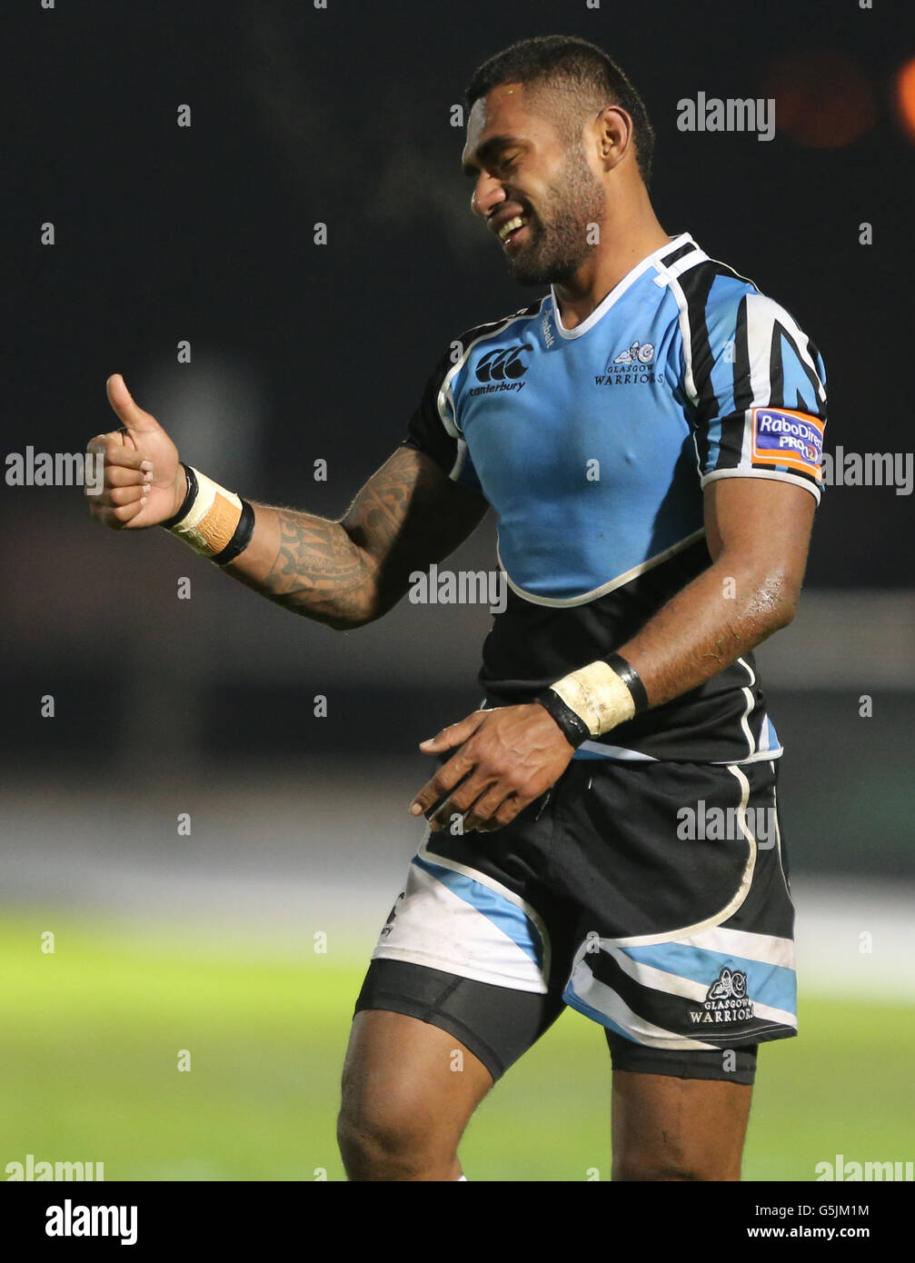 Rugby-Union - RaboDirect PRO 12 - Glasgow Warriors V Newport Gwent Dragons - Scotstoun Stadion Stockfoto