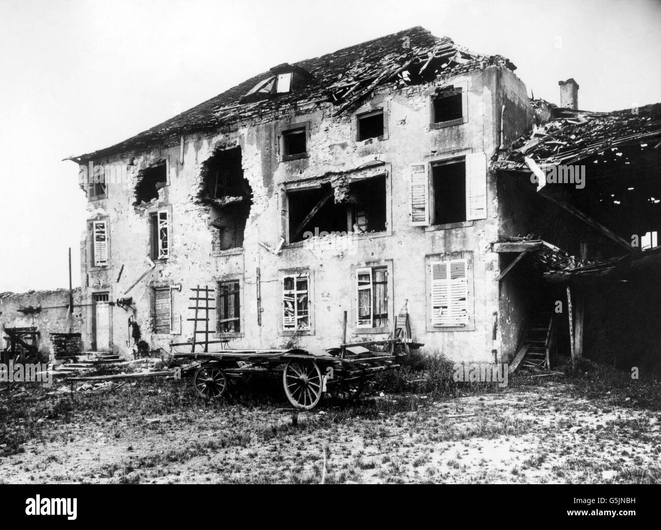 Erster Weltkrieg - ruiniert auf dem Bauernhof - Chaufontaine - Belgien Stockfoto