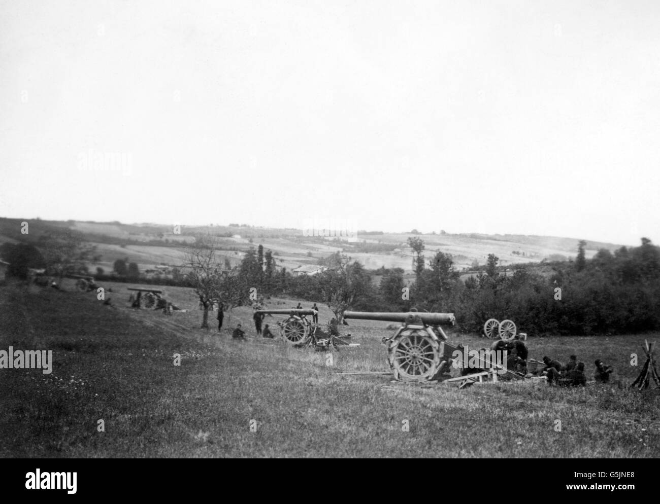 Erster Weltkrieg - französische Armee - Artillerie Stockfoto