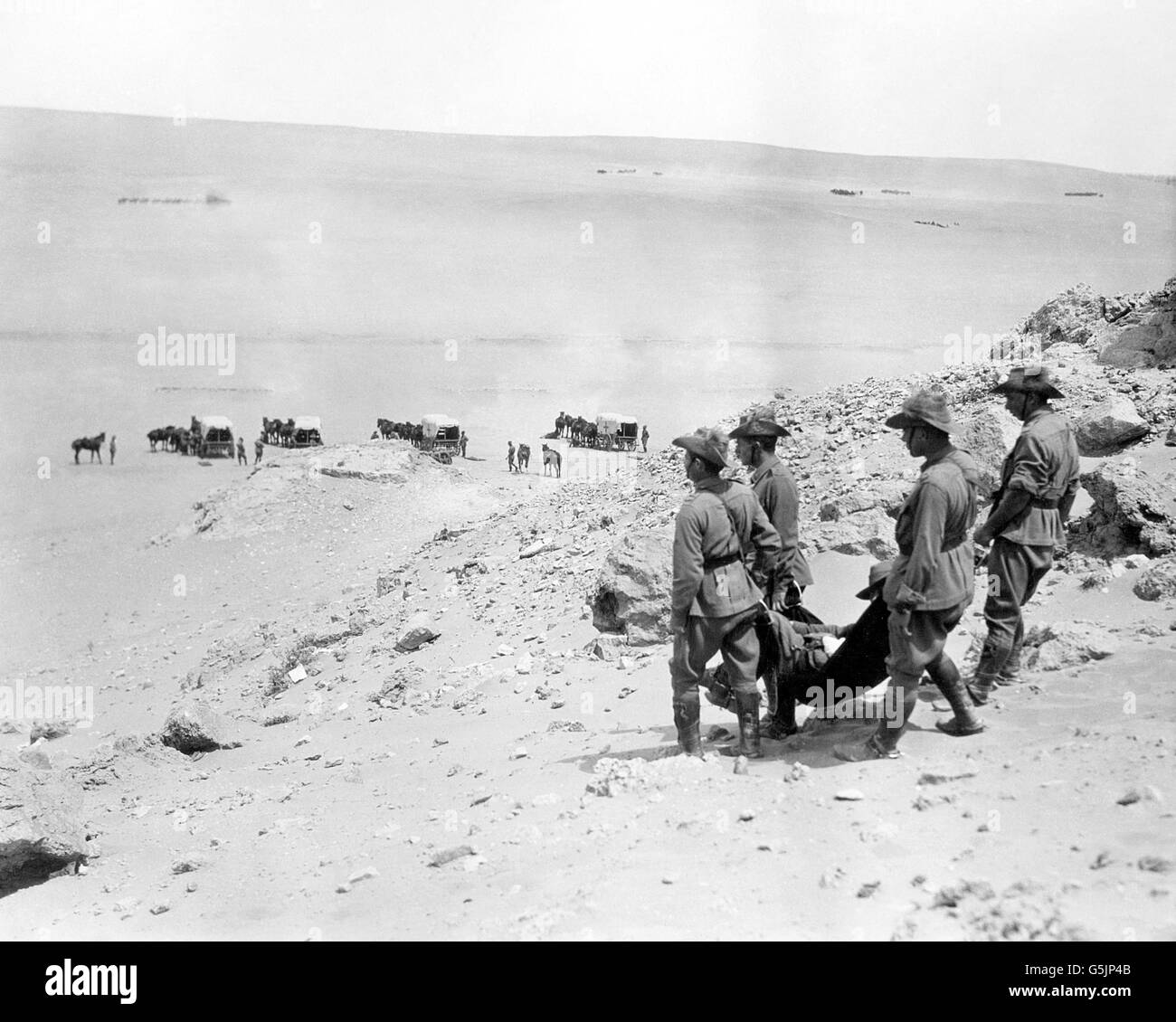 Australisches Krankenwagenpersonal in Ägypten während des Ersten Weltkriegs. Stockfoto