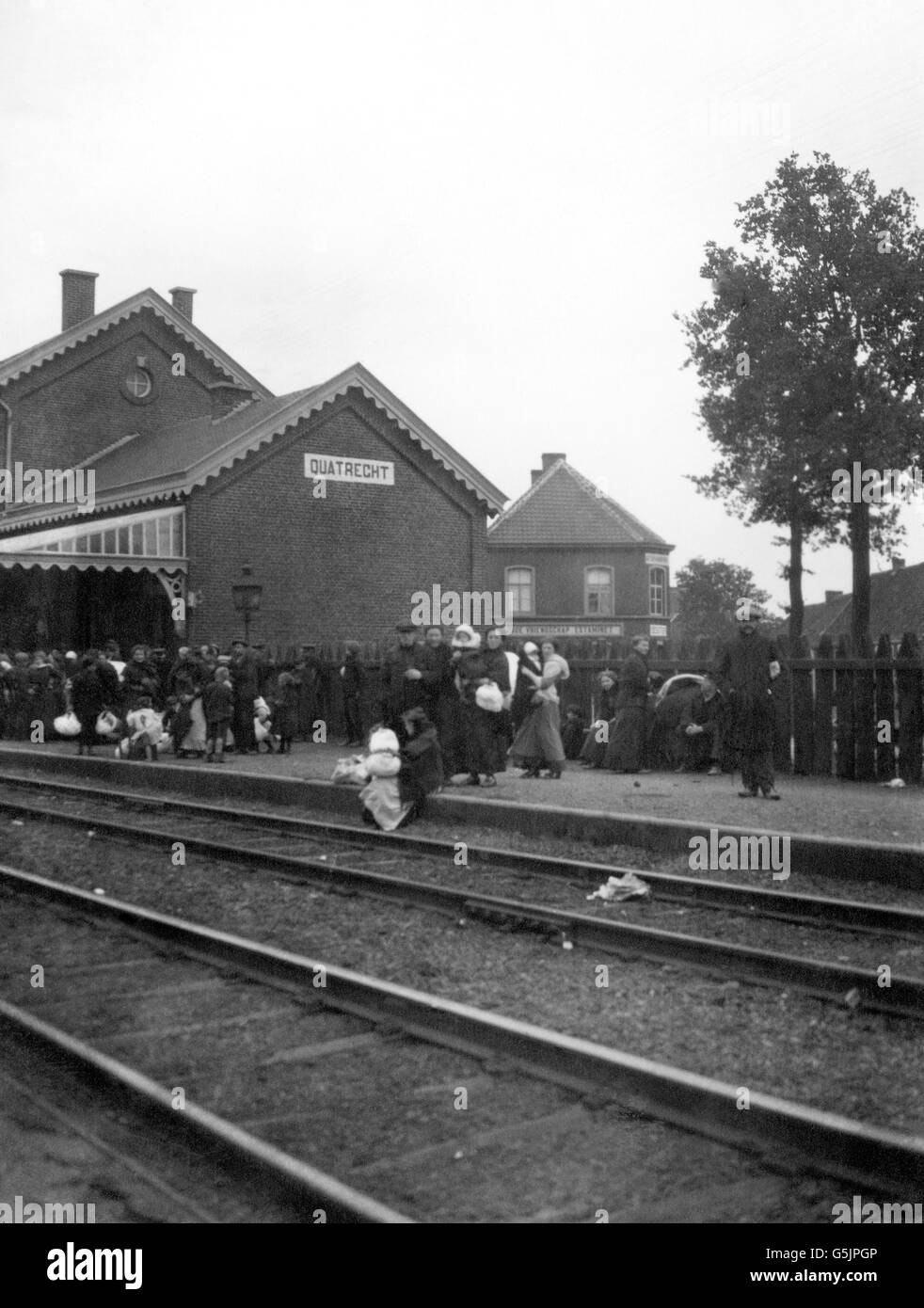 Weltkrieg ein - Flüchtlinge - Belgien Stockfoto