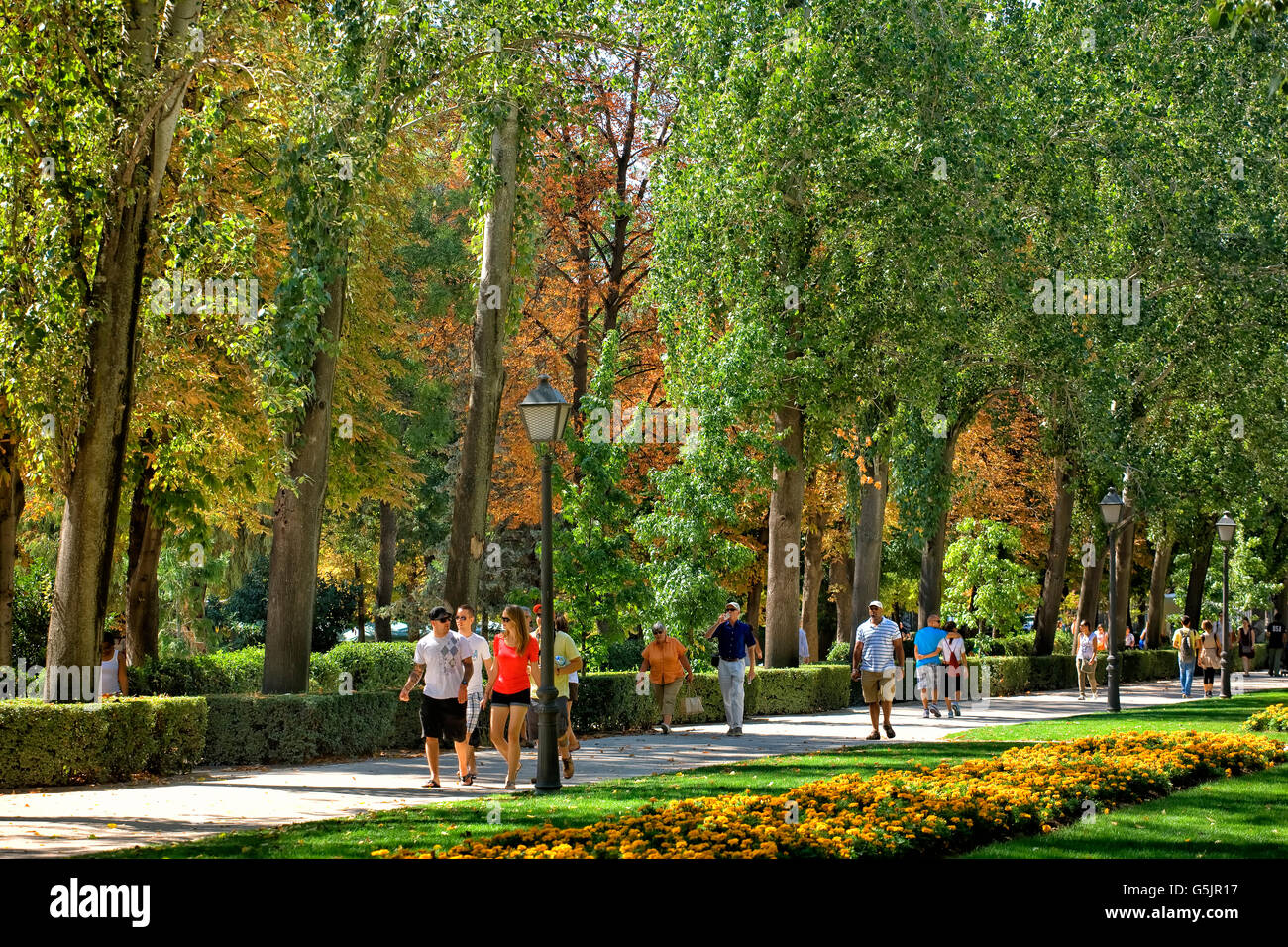 Der Parc del Retiro in Madrid Stockfoto